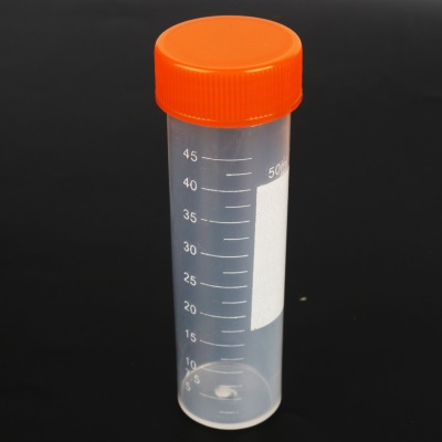 Aideer tube de centrifugeuse à fond plat à vis en plastique avec échelle de 50ml