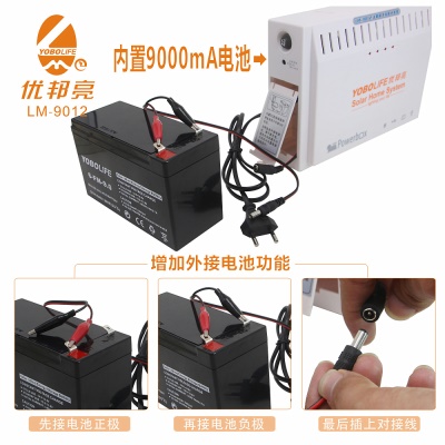 YOBOLIFE Système d'énergie solaire  avec panneaux et ampoules solaires