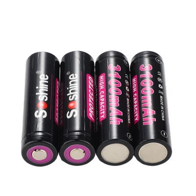 SOSHINE 18650 Batterie au lithium  3.7V 3100mAh