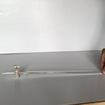 Compte-gouttes acide de laboratoire classe A avec piston gradué