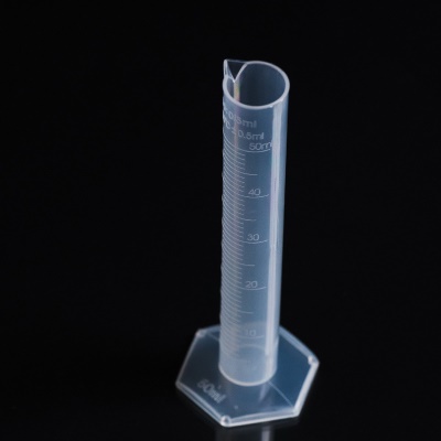 OKMEI  Tube gradué en plastique transparent 50ml avec graduation