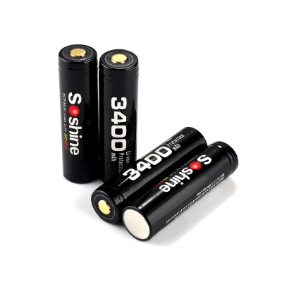 Soshine 18650 Piles battéries au lithium 3400mAh