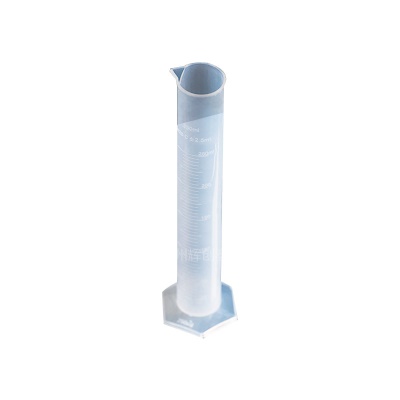 OKMEI Tube gradué en plastique 250ml résistant aux acides et aux alcalis