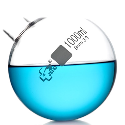 JSHD Flacon à fond rond en verre à haute teneur en borosilicate