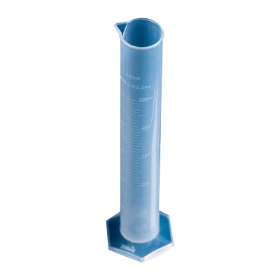 OKMEI Tube gradué en plastique  résistant aux acides et aux alcalis 2000 ml graduée