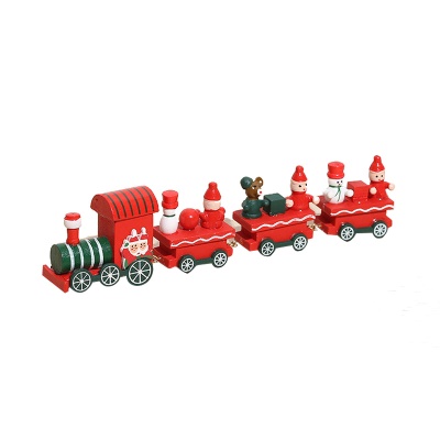 Petit train de Noël en bois