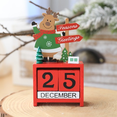 Calendrier de Noël Décoration de bureau en bois