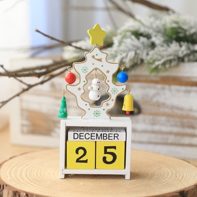 Calendrier de Noël Décoration de bureau en bois
