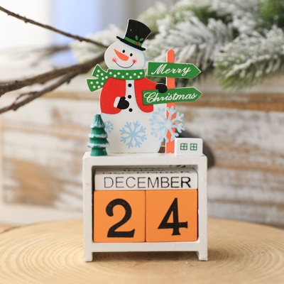 Calendrier de Noël Décoration de bureau en bois