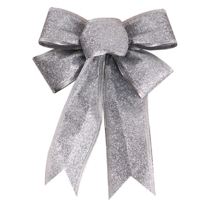porte-bonheur arbre de noël en tissu doré