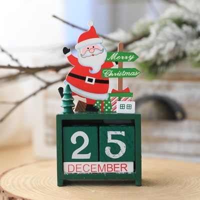 Calendrier de Noël Décoration de bureau en bois