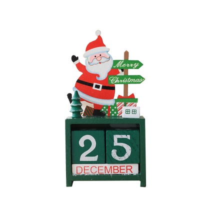 Calendrier de Noël Décoration de bureau en bois