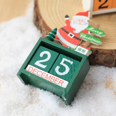 Calendrier de Noël Décoration de bureau en bois