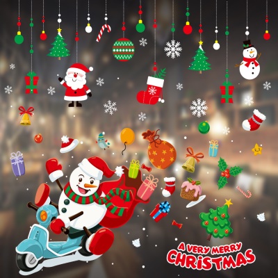 Autocollants de Noël à base de matériau de film statique non adhésif