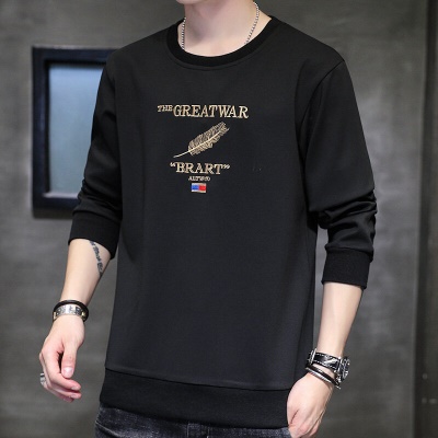 Sweat sans capuche  pour hommes en fibre de polyester lâche