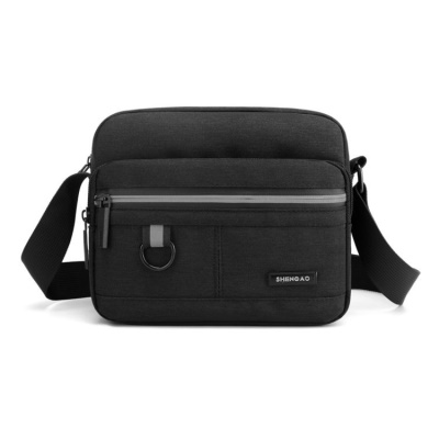 Sac à bandoulière pour homme tissu nylon bande réfléchissante résistant à l'usure
