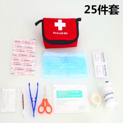 Trousse de premiers soins 25 pièces en nylon portable
