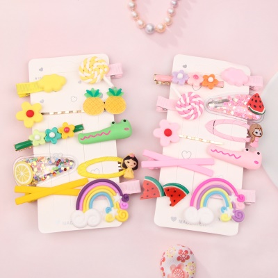 Barrettes à cheveux pour enfants 10 pcs pinces à franges accessoires de cheveux