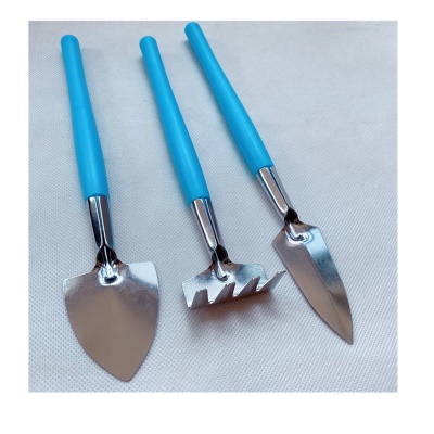 JIANFU mini outils de jardin ensemble de trois pièces pelle/râteau/pelle poignée en plastique