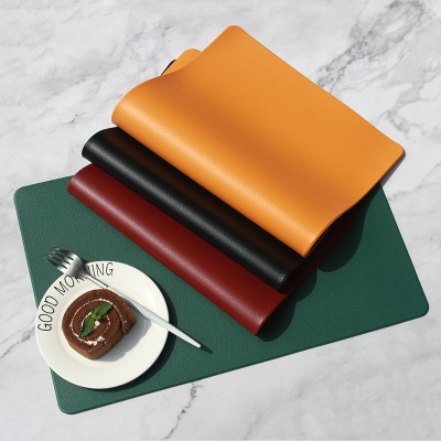 Tapis de table Matériau PVC en cuir synthétique Imperméable