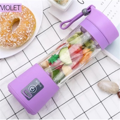 BAOXI Mini centrifugeuse électrique portable rechargeable USB 6 lames Mixeur pour jus de fruits