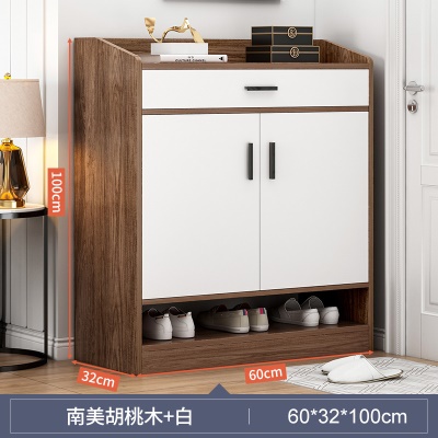 Armoire à chaussures multicouche en bois grande capacité