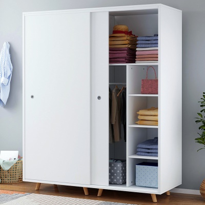 Armoire simple simple porte mobile en bois