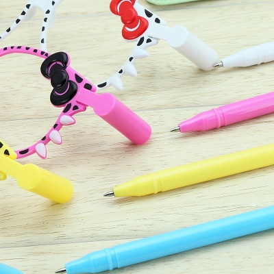 Stylo à bille en plastique avec noeud papillon
