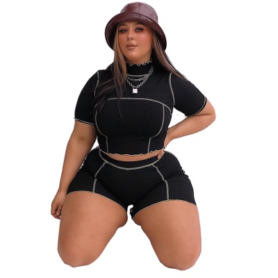 Ensemble deux pièces de yoga sport pour femmes plus size