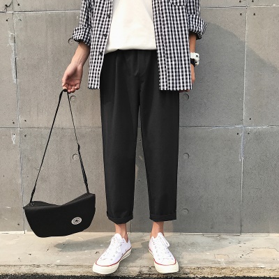 Pantalon droit, ample, jambes larges, pantalon kaki