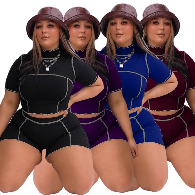 Ensemble deux pièces de yoga sport pour femmes plus size