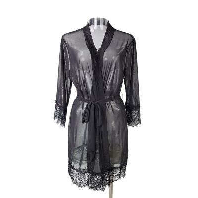 Robe de nuit pour femme en filet transparent