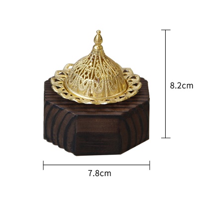 Vase d'aromathérapie octogonal en bois noir
