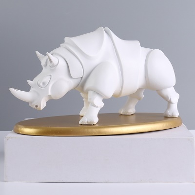 Artisanat en résine ornement rhinocéros