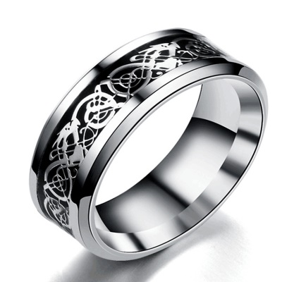 Bague Anneau en Acier Titane Acier inoxydable