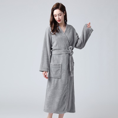 Peignoir en polaire corail absorbant Robe de chambre pour couple