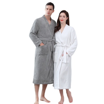 Peignoir en polaire corail absorbant Robe de chambre pour couple