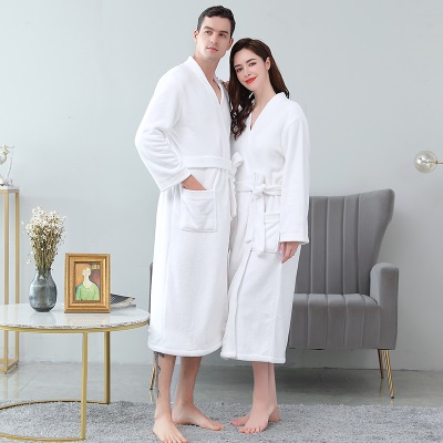 Peignoir en polaire corail absorbant Robe de chambre pour couple