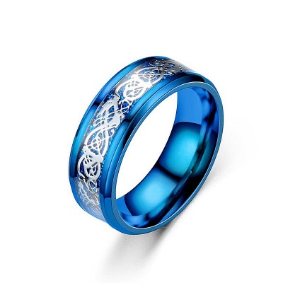 Bague Anneau en Acier Titane Acier inoxydable