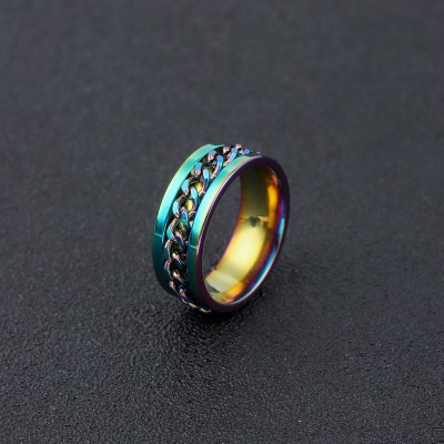 Bague Anneau en acier titane Bague en acier inoxydable