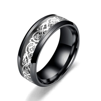 Bague Anneau en Acier Titane Acier inoxydable