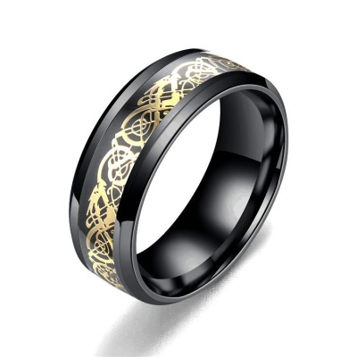 Bague Anneau en Acier Titane Acier inoxydable