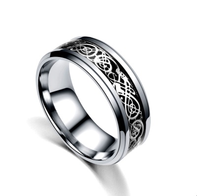 Bague Anneau en Acier Titane Acier inoxydable