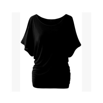 Top femme manches chauves-souris col rond lâche