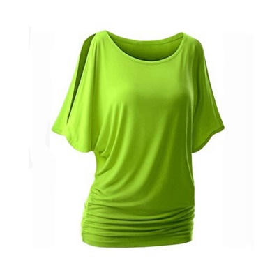 Top femme manches chauves-souris col rond lâche