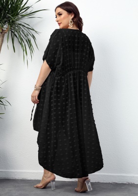 robe Cardigan à bretelles en mousseline de soie à pois pour femmes