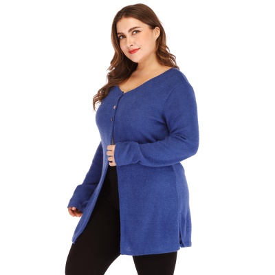 Top femme grande taille cardigan à trois boucles