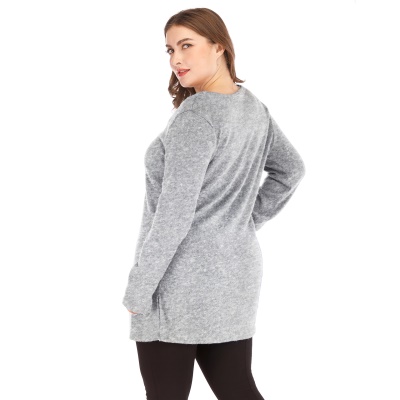 Top femme grande taille cardigan à trois boucles