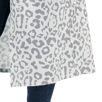 Robe femme imprimé léopard en cachemire français