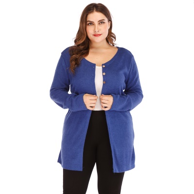 Top femme grande taille cardigan à trois boucles